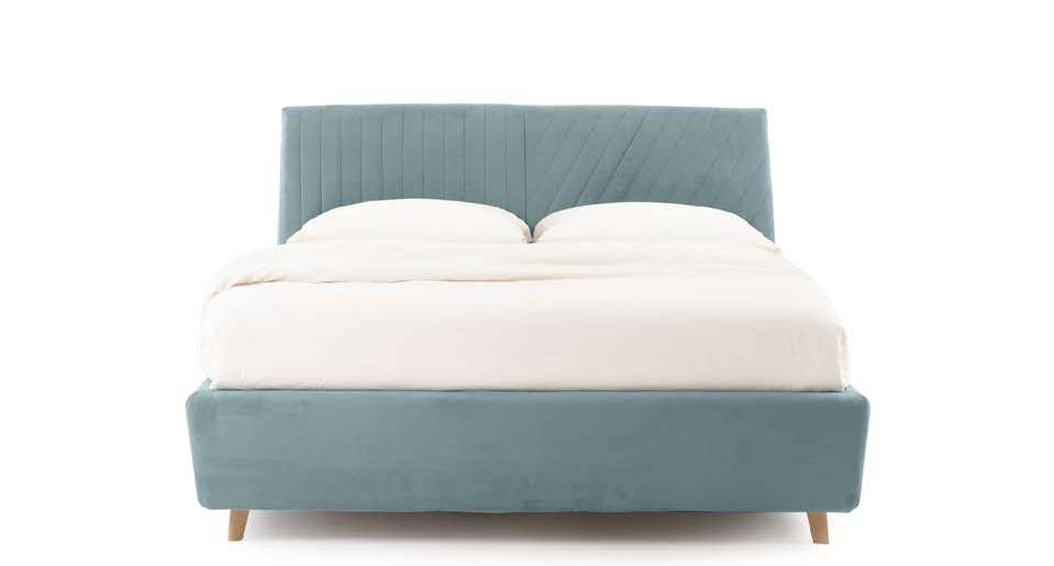 Letto Noctis Kira h27 - fotografia ufficiale del modello; rivestimento e ambientazione illustrativi