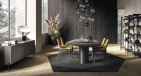 Tavolo Stone Devina Nais — ambientazione con basamento Pillar