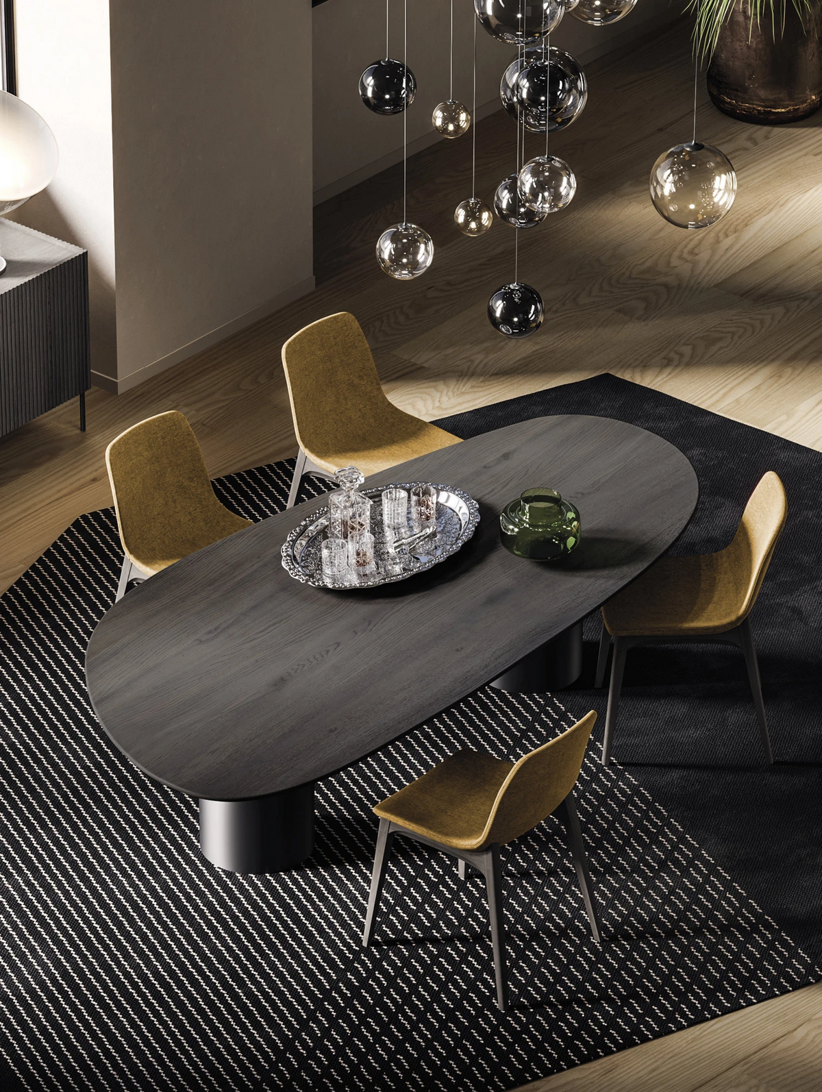 Tavolo Stone Devina Nais — vista dall’alto in ambiente