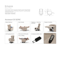 Egoista Empire — scheda tecnica ufficiale con misure e accessori