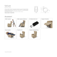 Egoista Velvet — scheda tecnica ufficiale con misure e accessori