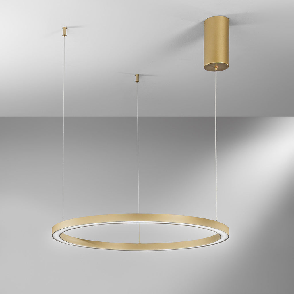 Sospensione HOOP oro Ø 120 cm ambientata