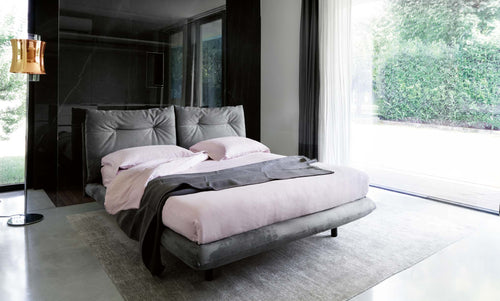 Letto Noctis Again h10 - fotografia ufficiale del modello; rivestimento e ambientazione illustrativi