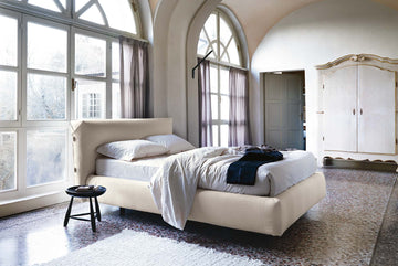 Letto Noctis Allan h27 - ambientazione ufficiale con rivestimento chiaro