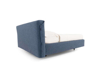 Letto Noctis Allan h27 - vista laterale con rivestimento blu