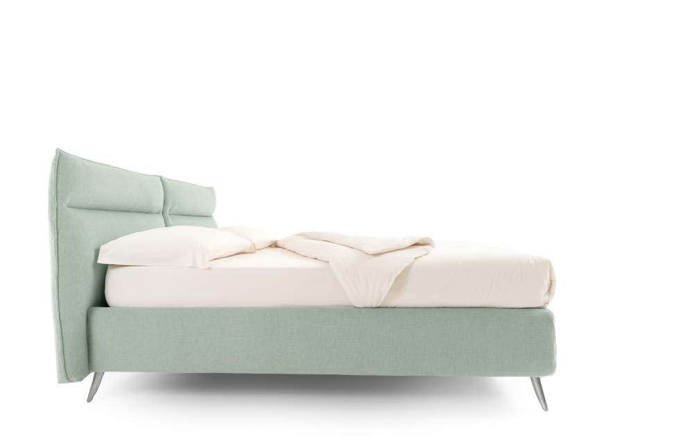 Letto Noctis Cefalù h27 - fotografia ufficiale del modello; rivestimento e ambientazione illustrativi
