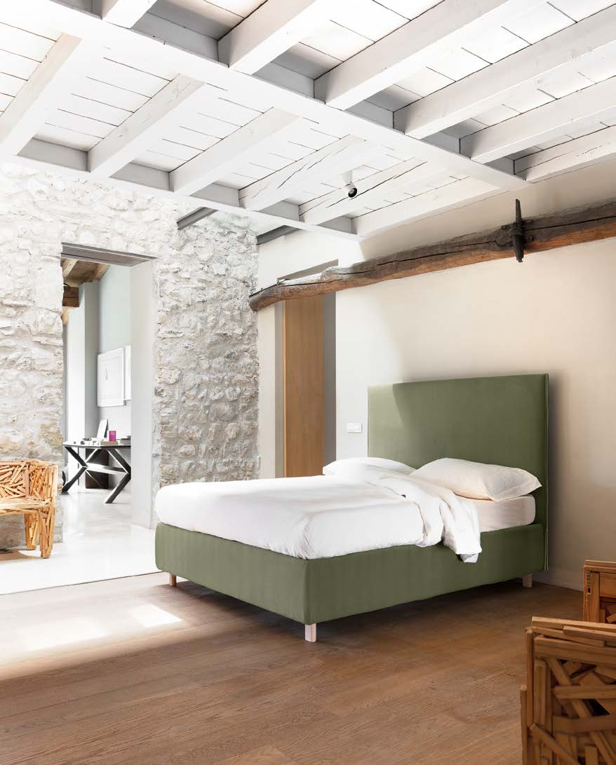 Letto Noctis Cosmo High h30 - fotografia ufficiale del modello; rivestimento e ambientazione illustrativi