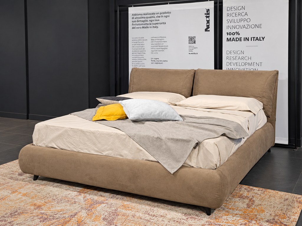 Letto Noctis Malou h27 Folding Box 160x190 Antara 21 Fango - vista completa in showroom